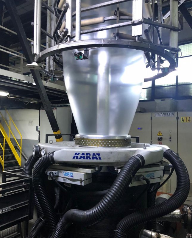 Photo Gallery // 3 layers BANDERA blown film extruder // Blown film