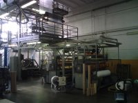 Fornitura chiavi in mano di un estrusore in bolla a 3 strati con modifica del sistema di dosaggio e della filiera