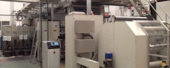 Fourniture clés en main d'une machine d'impression flexographique, sans engrenage, de marque Schiavi, d'occasion